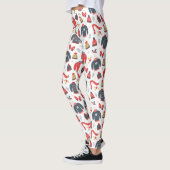 Kleurrijke Kerstmissymbolen & Truien Patroon Leggings (Links)