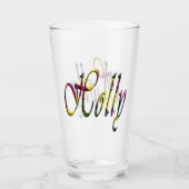 Kleurrijke Kerstnaam, Glas (Achterkant)