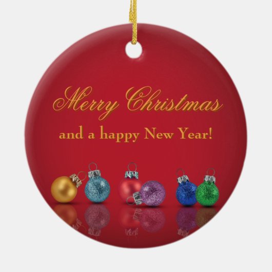 Kleurrijke kerstOrnamenten - Ornament (Achterkant)
