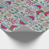 Kleurrijke kerstpatroonpapierbladen cadeaupapier (Hoek)