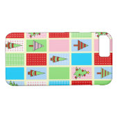 Kleurrijke kerstpleinen Case-Mate iPhone case (Achterkant (Horizontaal))