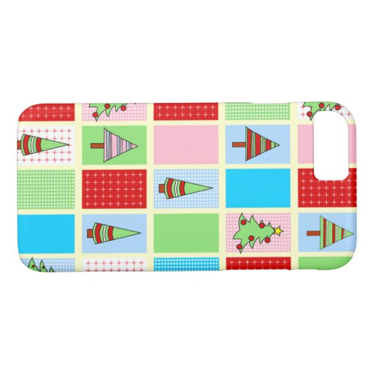 Kleurrijke kerstpleinen Case-Mate iPhone case (Achterkant (Horizontaal))