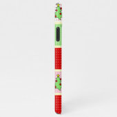 Kleurrijke kerstpleinen iPhone hoesje (Rechterkant)