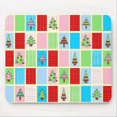 Kleurrijke kerstpleinen muismat (Voorkant)