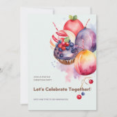 Kleurrijke kerstpudding, fruitcakes en Snoep Kaart (Voorkant)