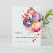 Kleurrijke kerstpudding, fruitcakes en Snoep Kaart (Staand voorkant)