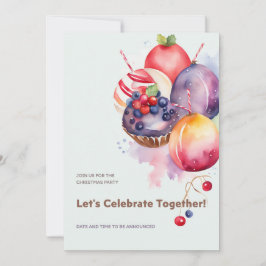 Kleurrijke kerstpudding, fruitcakes en Snoep Kaart