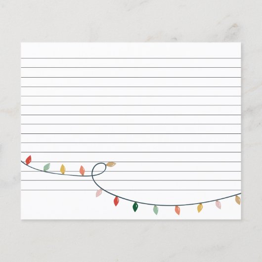 Kleurrijke kerstrecipkaart (Achterkant)