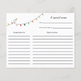 Kleurrijke kerstrecipkaart