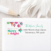 Kleurrijke kerstretour labels (Insitu)