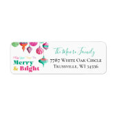 Kleurrijke kerstretour labels (Voorkant)