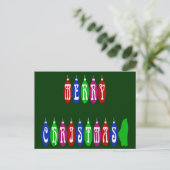 Kleurrijke kerstsierlettertype feestdagenkaart (Staand voorkant)