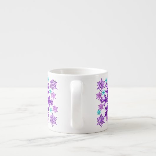 Kleurrijke kerstsnowflake Espresso Cup Kop (Achterkant)
