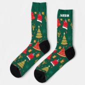 Kleurrijke Kerstsokken met Naam Sokken (Links)