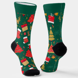 Kleurrijke Kerstsokken met Naam Sokken