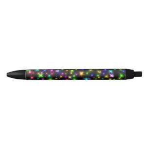 Kleurrijke Kerstster Stralen Patroon Zwarte Inkt Pen