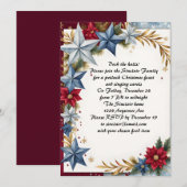 Kleurrijke kerststerren kaart (Voorkant / Achterkant)