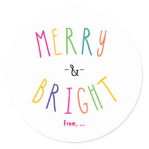 Kleurrijke Kerststickers Merry & Bright