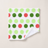 Kleurrijke Kerststippen Bad Handdoek (Wasdoekje)