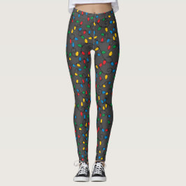 Kleurrijke kerststrijklamp | Donkergrijs Leggings