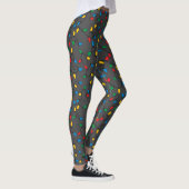 Kleurrijke kerststrijklamp | Donkergrijs Leggings (Rechts)