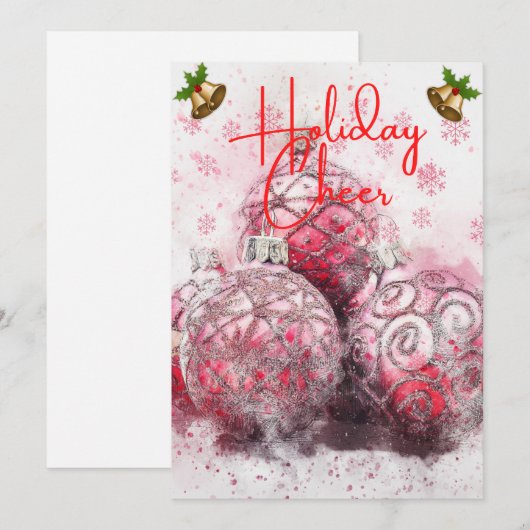 Kleurrijke kerstvakantie juichen feestdagenkaart (Voorkant / Achterkant)