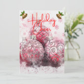 Kleurrijke kerstvakantie juichen feestdagenkaart (Staand voorkant)