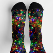 Kleurrijke kerstverlichting Bokeh Shimmering Flare Sokken (Top)