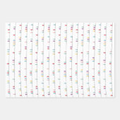 Kleurrijke kerstverlichting - inpakpapier vel (Voorkant 3)