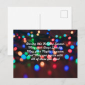 Kleurrijke Kerstverlichting met Gedicht Briefkaart (Voorkant / Achterkant)