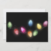 Kleurrijke Kerstverlichting Monogram Notitiekaart Notitiekaartje (Achterkant)
