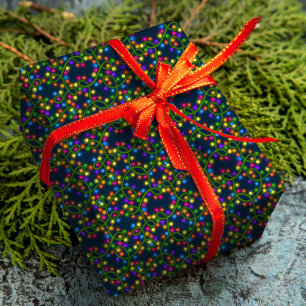 Kleurrijke Kerstverlichting Schattige Leuk Modern Cadeaupapier