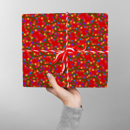Kleurrijke Kerstverlichting Schattige Leuk Modern  Cadeaupapier