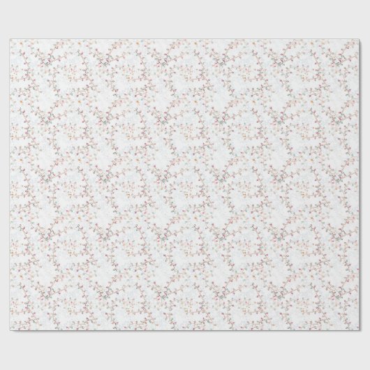 Kleurrijke kerstverlichting strengen cadeaupapier (Vlak)