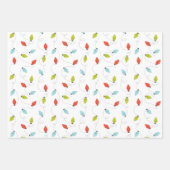 Kleurrijke kerstverlichting vakantie inpakpapier vel (Voorkant)
