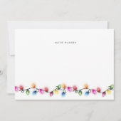 Kleurrijke Kerstverlichtings Monogram Notitiekaart Notitiekaartje (Voorkant)