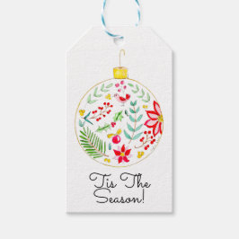 Kleurrijke Kerstversiering Cadeaulabel