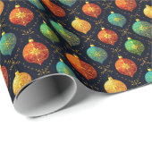 Kleurrijke Kerstversiering Cadeaupapier (Rol Hoek)