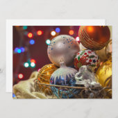 Kleurrijke Kerstversiering  Feestdagenkaart (Voorkant / Achterkant)