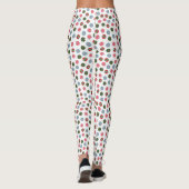 Kleurrijke kerstversiering in stijl uit de middelb leggings (Achterkant)