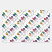 Kleurrijke kerstversiering inpakpapier vel (Voorkant)