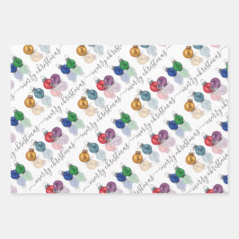 Kleurrijke kerstversiering inpakpapier vel