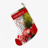 Kleurrijke kerstversiering kleine kerstsok (Achterkant (Hangend))