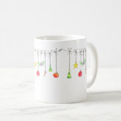 Kleurrijke Kerstversiering Koffiemok (Voorkant rechts)