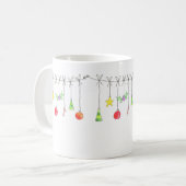 Kleurrijke Kerstversiering Koffiemok (Voorkant links)