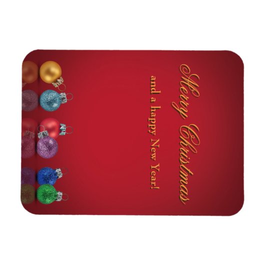 Kleurrijke kerstversiering magneet (Horizontaal)