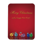 Kleurrijke kerstversiering magneet (Verticaal)