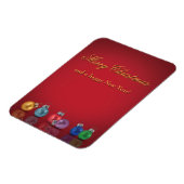 Kleurrijke kerstversiering magneet (Linkerzijde)