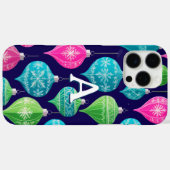 Kleurrijke kerstversiering met monogram Case-Mate iPhone case (Achterkant (horizontaal))