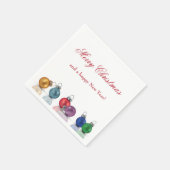 Kleurrijke kerstversiering servet (Hoek)